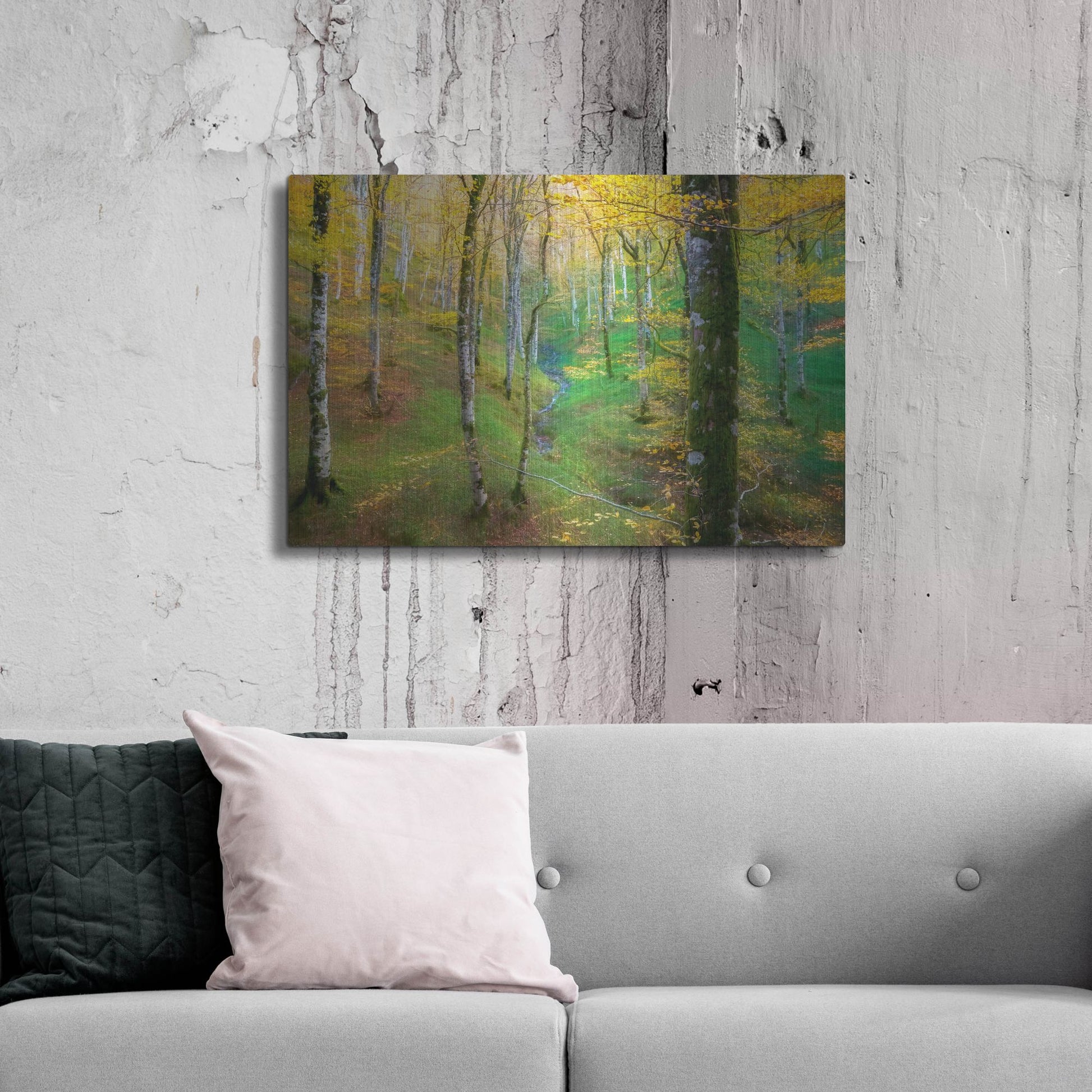 Luxe Metal Art 'Dream of Birches' by Lars Van de Goor, Metal Wall Art,36x24
