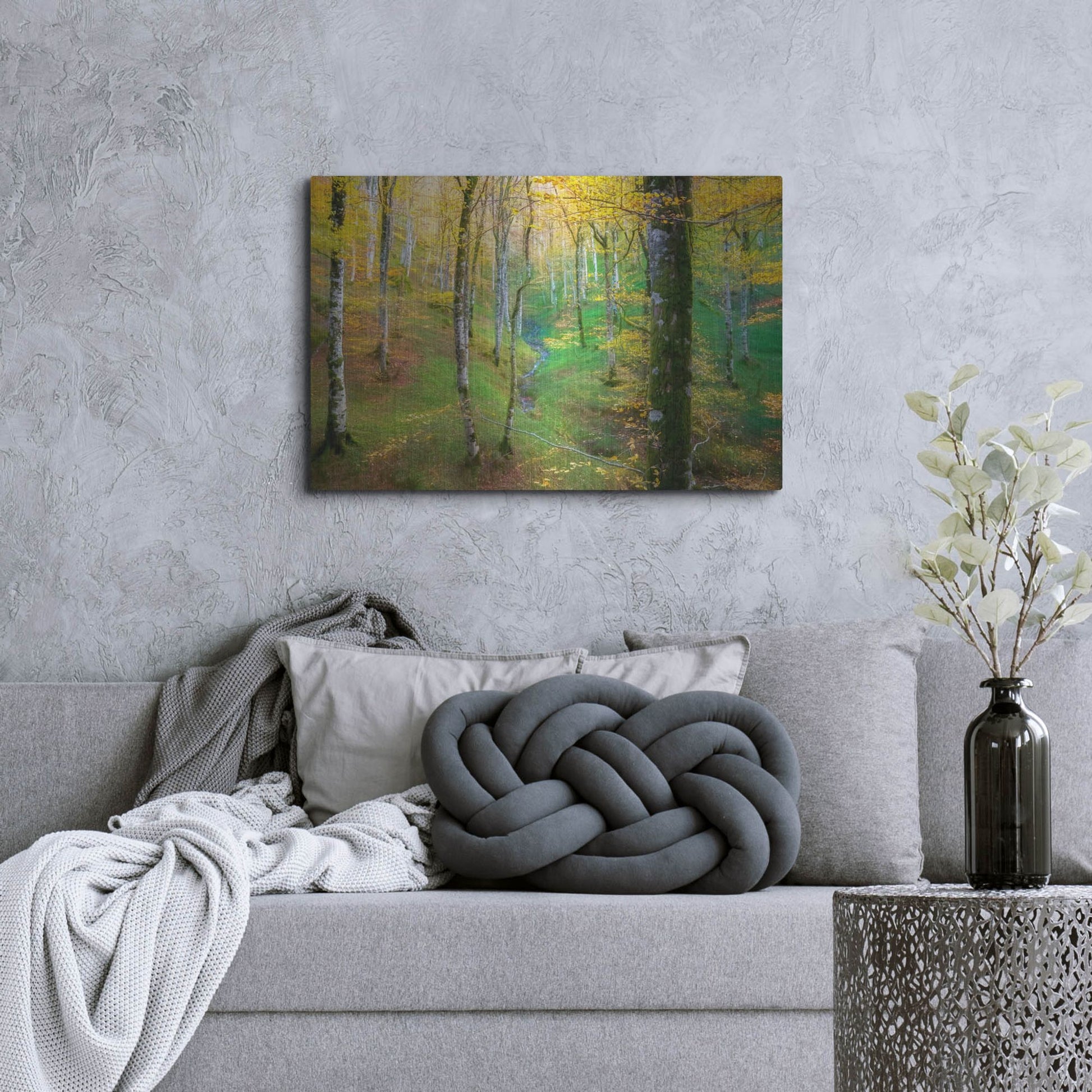 Luxe Metal Art 'Dream of Birches' by Lars Van de Goor, Metal Wall Art,36x24