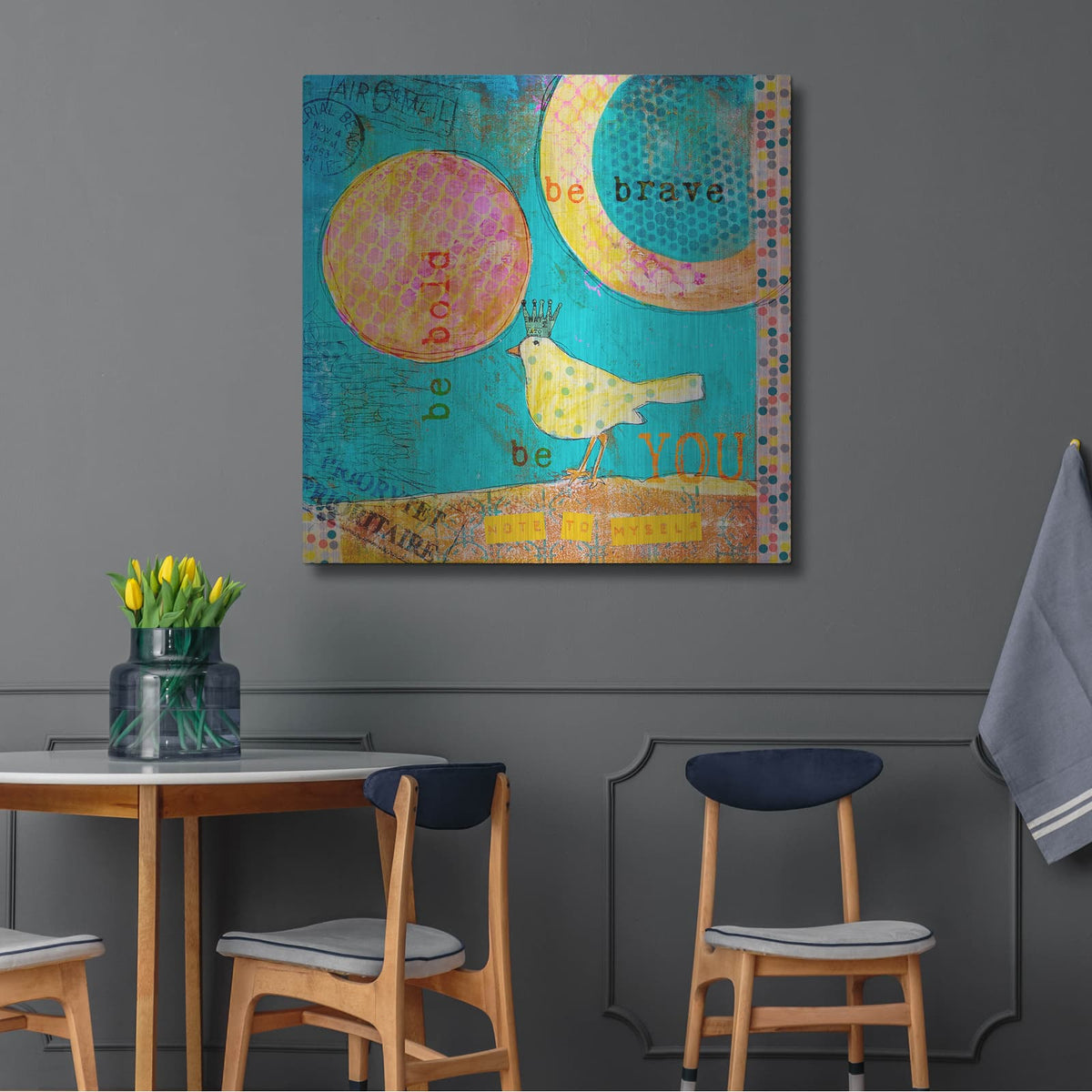 'Be Brave Be Bold' by Andrea Haase – Metal Wall Art, 36x36 room view
