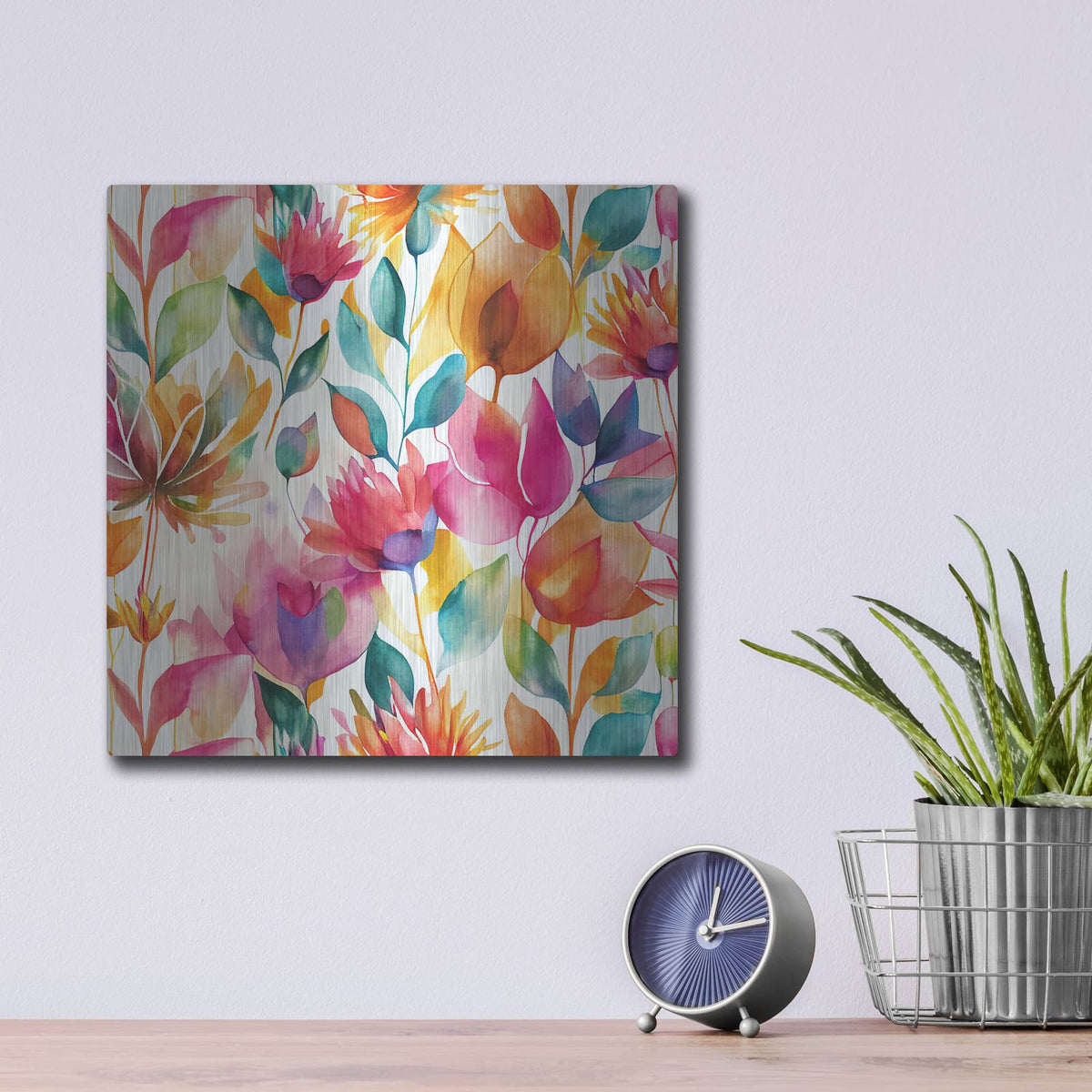 'Floral Passion' by Andrea Haase – Metal Wall Art, 12x12 room view