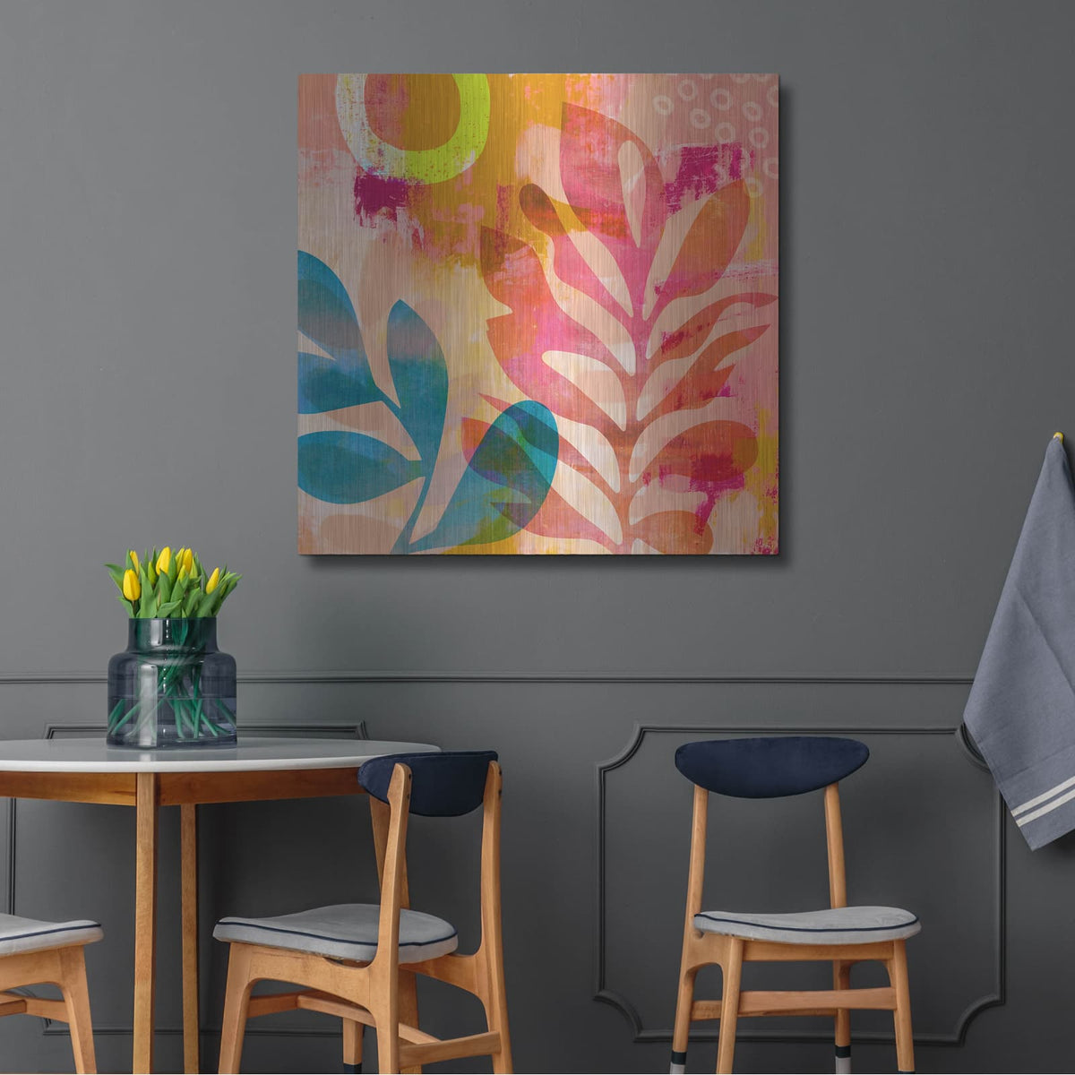 'Mid Century Summer Fun 2' by Andrea Haase – Metal Wall Art, 36x36 room view