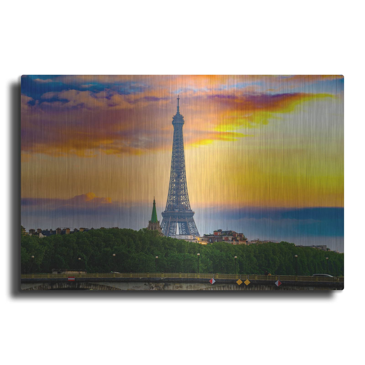 'Paris Sunset' by Luxe Portfolio – Metal Wall Art