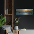 'Paris - Sunset Of Alexander Iii Bridge' by Luxe Portfolio – Metal Wall Art, 36x12 room view