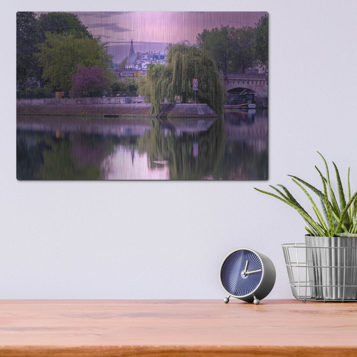 'Paris - Saule Pleureur De La Pointe' by Luxe Portfolio – Metal Wall Art, 16x12 room view