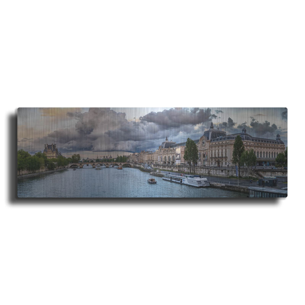 'Paris - Pont Royal Sunset' by Luxe Portfolio – Metal Wall Art