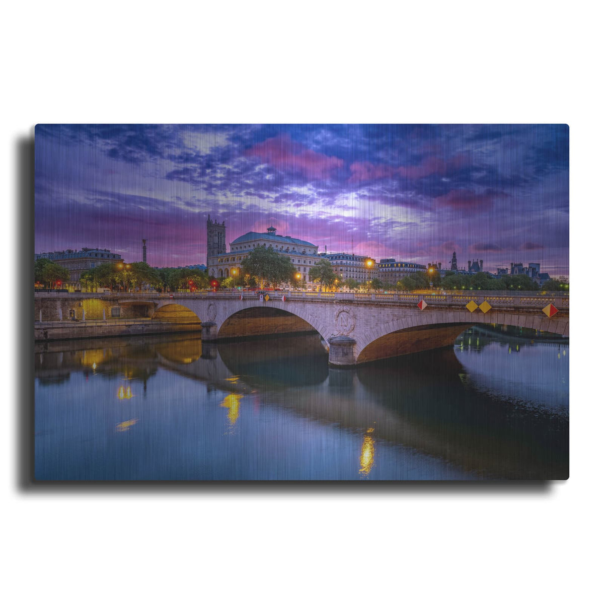'Paris - Pont Neuf Sunrise' by Luxe Portfolio – Metal Wall Art