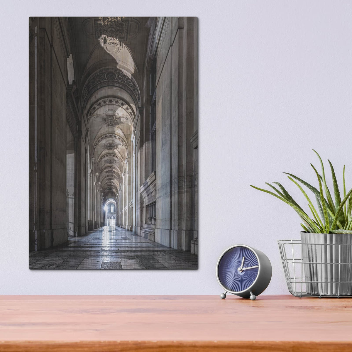 'Paris - Louvre Corridor' by Luxe Portfolio – Metal Wall Art, 12x16 room view