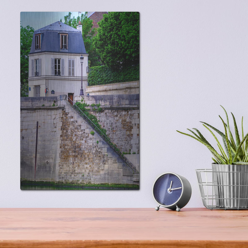 'Paris - House On Seine' by Luxe Portfolio – Metal Wall Art, 12x16 room view