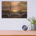 'Paris - Golden Sunset Concorde Bridge' by Luxe Portfolio – Metal Wall Art, 16x12 room view