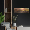 'Paris - Golden Sunset Concorde Bridge Panorama' by Luxe Portfolio – Metal Wall Art, 36x12 room view