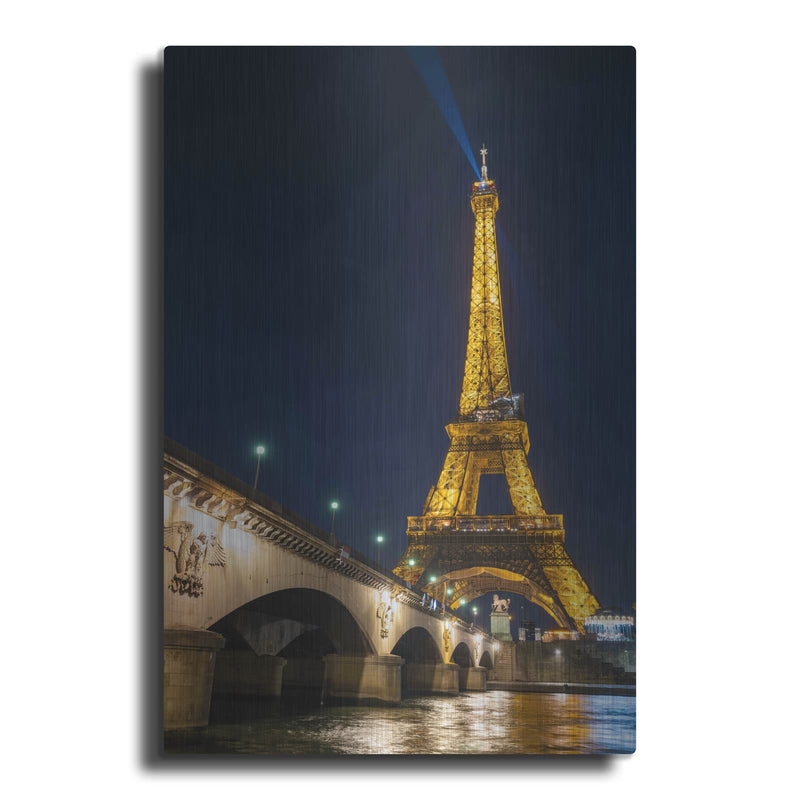 'Paris - Eiffel Tower, Pont Dlena' by Luxe Portfolio – Metal Wall Art