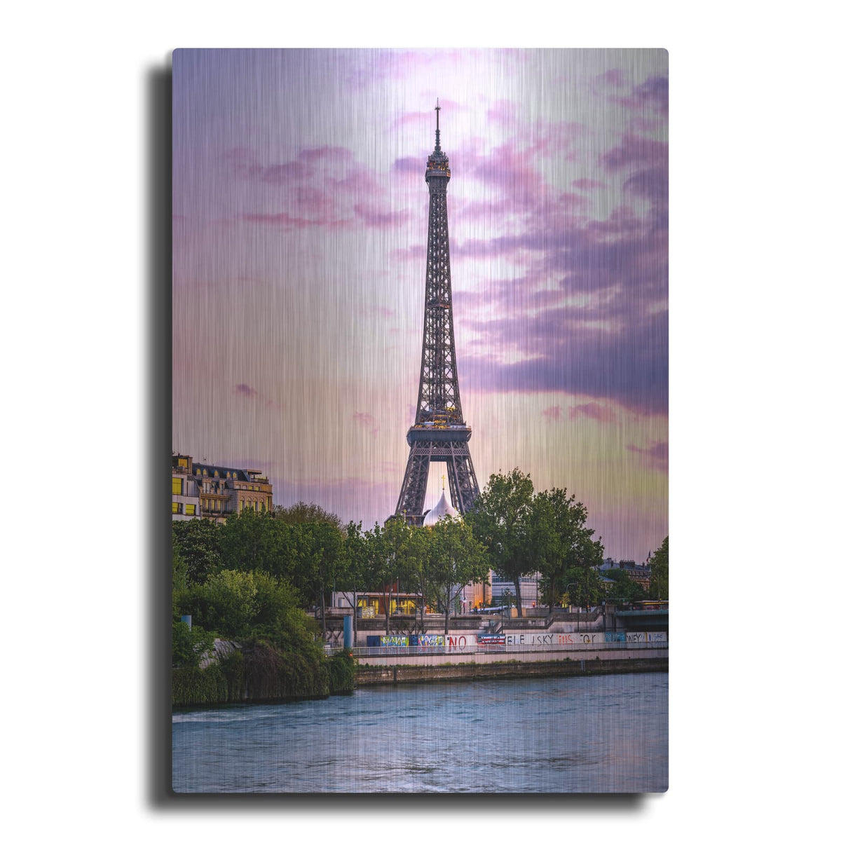 'Paris - Eiffel Tower Sunset' by Luxe Portfolio – Metal Wall Art