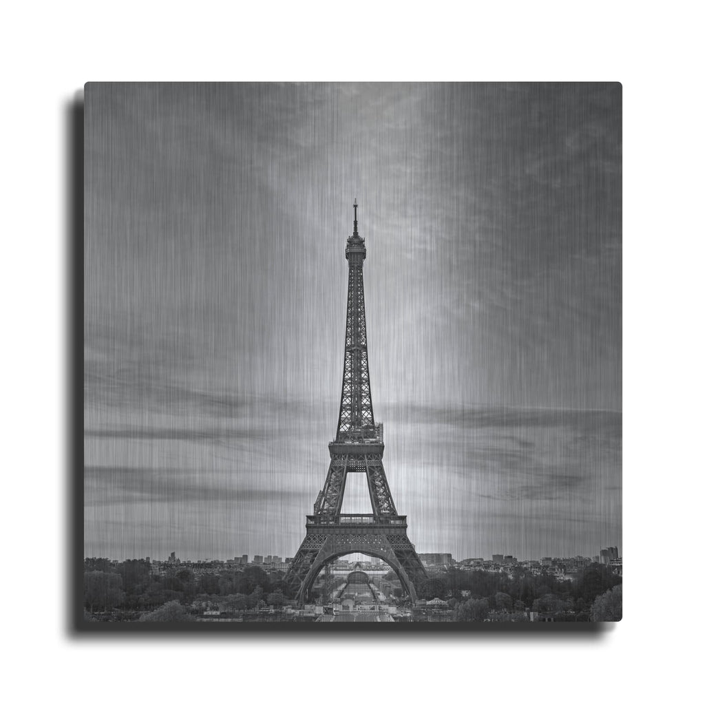 'Paris - Eiffel Tower - Black & White' by Luxe Portfolio – Metal Wall Art