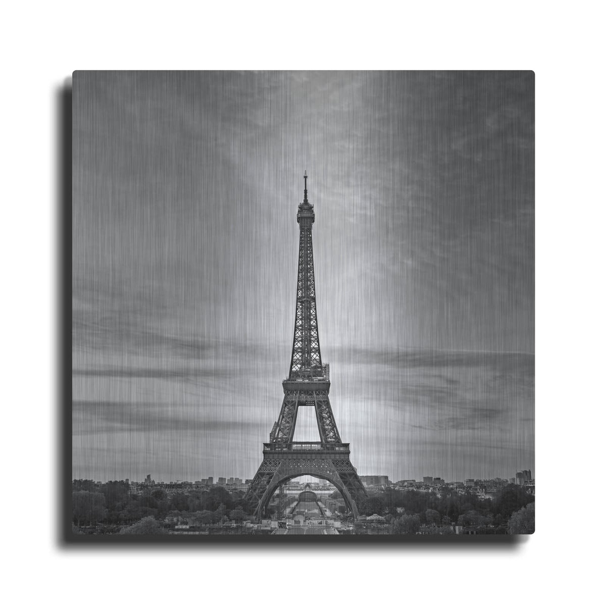'Paris - Eiffel Tower - Black & White' by Luxe Portfolio – Metal Wall Art