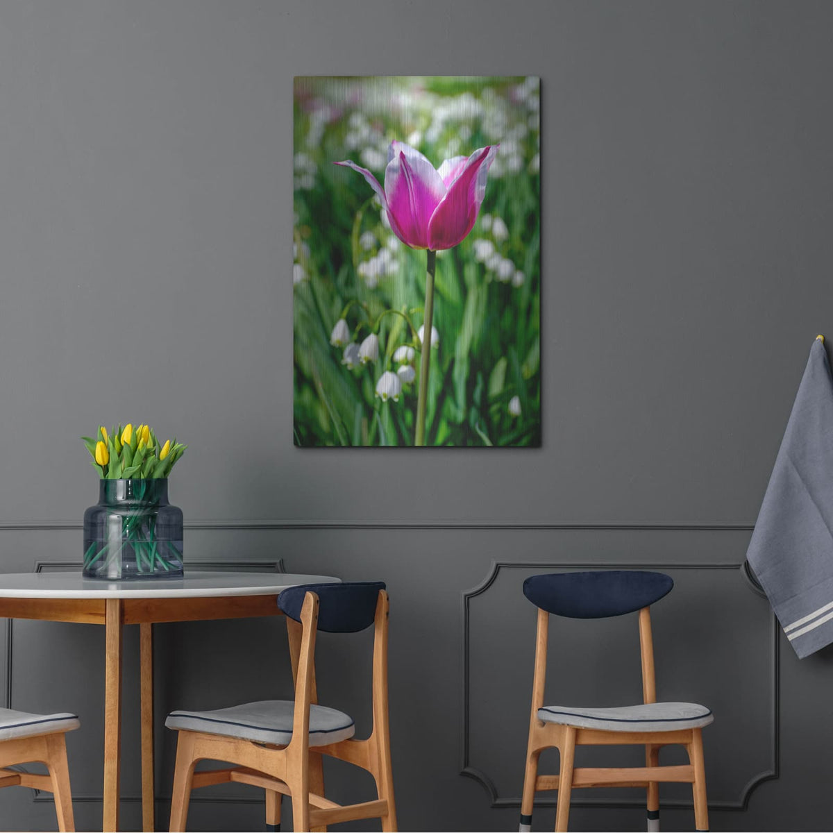 'Flower Iv' by Luxe Portfolio – Metal Wall Art, 24x36 room view