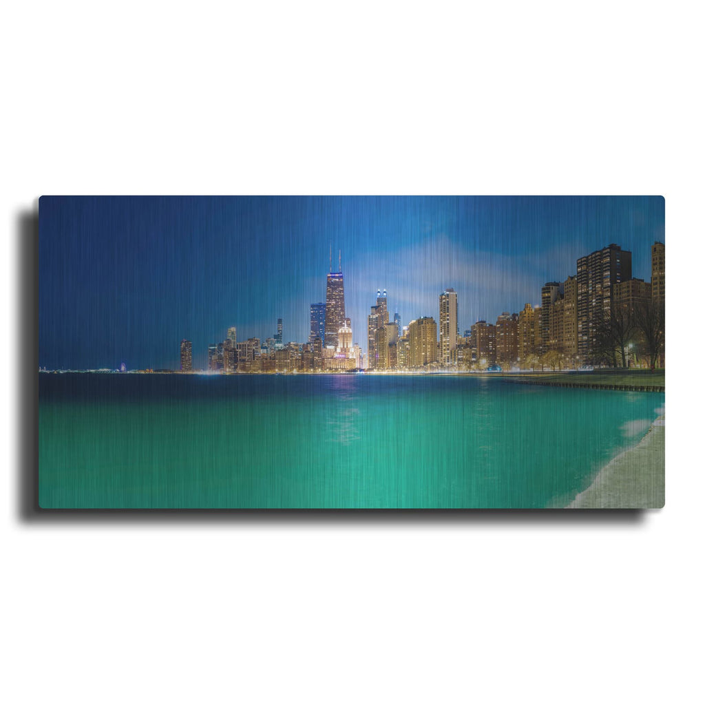 'Chicago Panorama' by Luxe Portfolio – Metal Wall Art