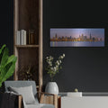 'Chicago - Pastel Sunset Panorama' by Luxe Portfolio – Metal Wall Art, 36x12 room view