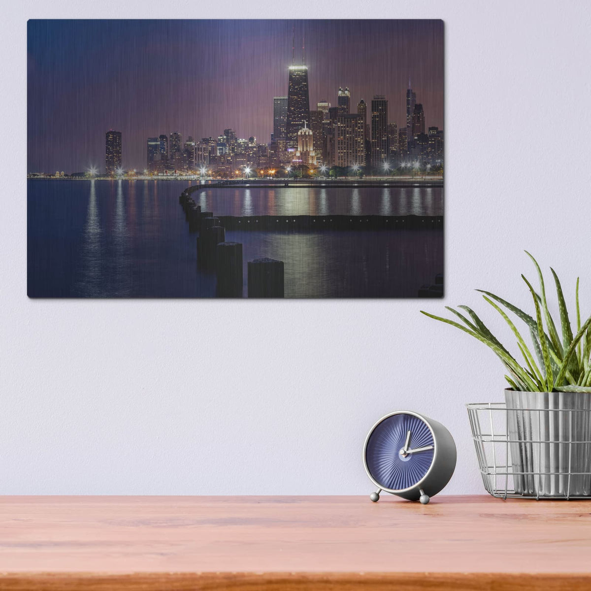 'Chicago - North Beach' by Luxe Portfolio – Metal Wall Art, 16x12 room view