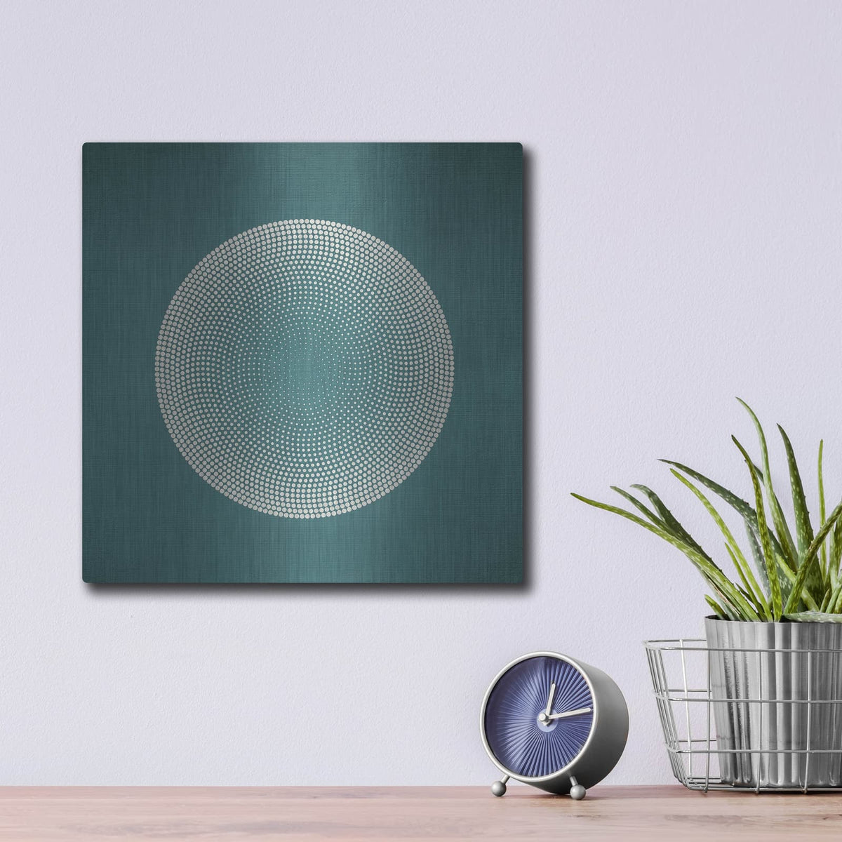 'Circles' by Incado – Metal Wall Art, 12x12 room view