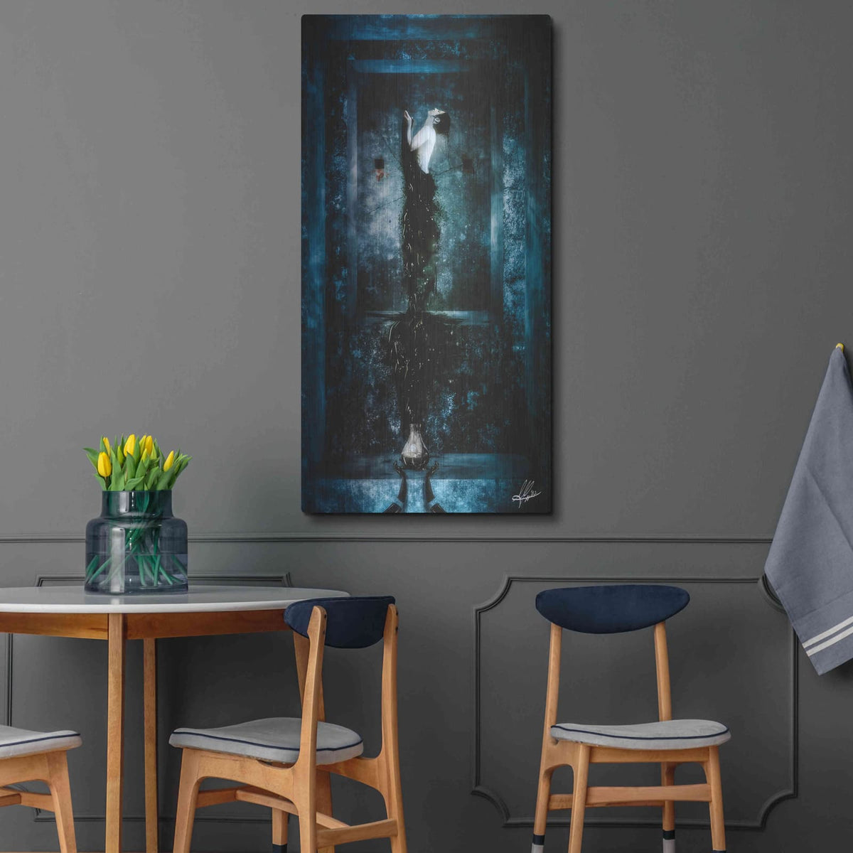 'Drink Me' by Mario Sanchez Nevado – Metal Wall Art, 24x48 room view