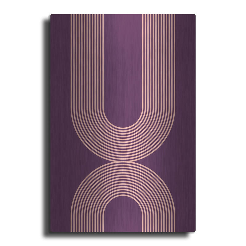 'Mid Century In Pink And Purple' by Incado – Metal Wall Art