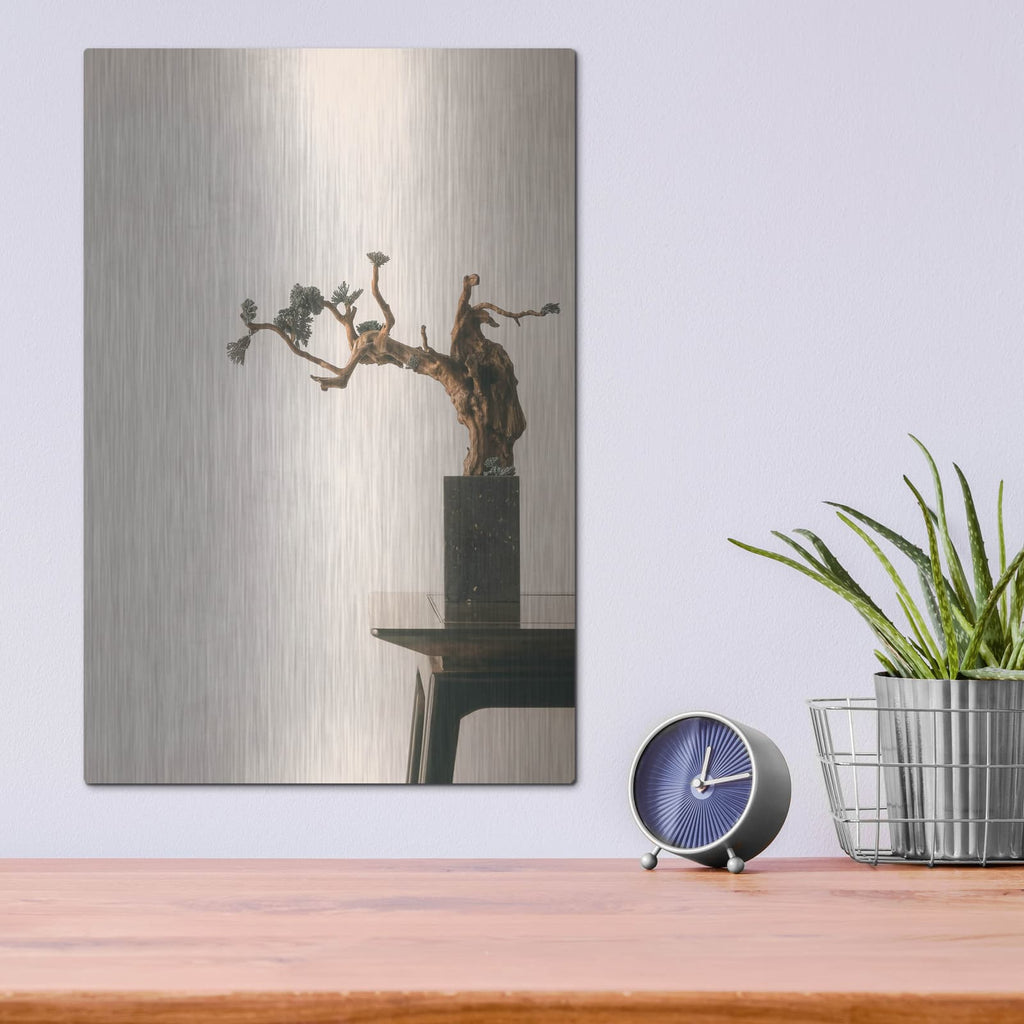'Patience And Dedication Bonsai' by Incado – Metal Wall Art, 12x16 room view