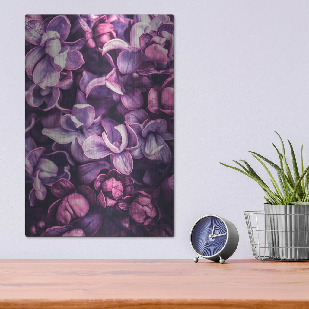 'Shades Of Purple' by Incado – Metal Wall Art, 12x16 room view