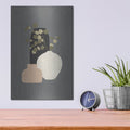 'Three Vases 3' by Incado – Metal Wall Art, 12x16 room view