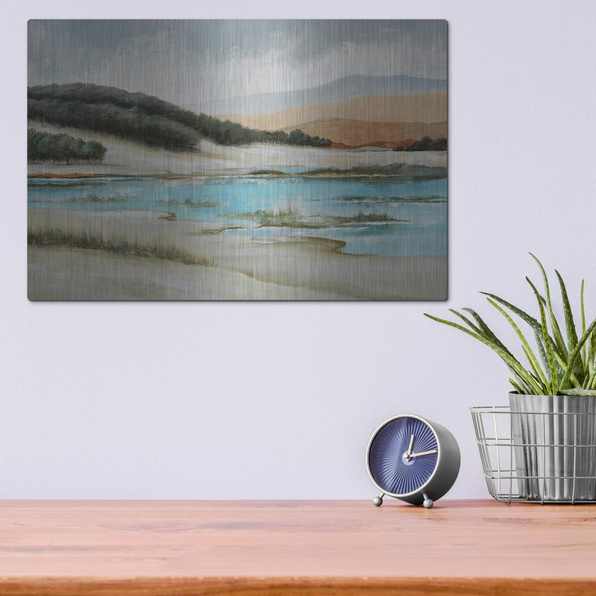 'Along The Lake Side Trail' by Ioana Horvat – Metal Wall Art, 16x12 room view