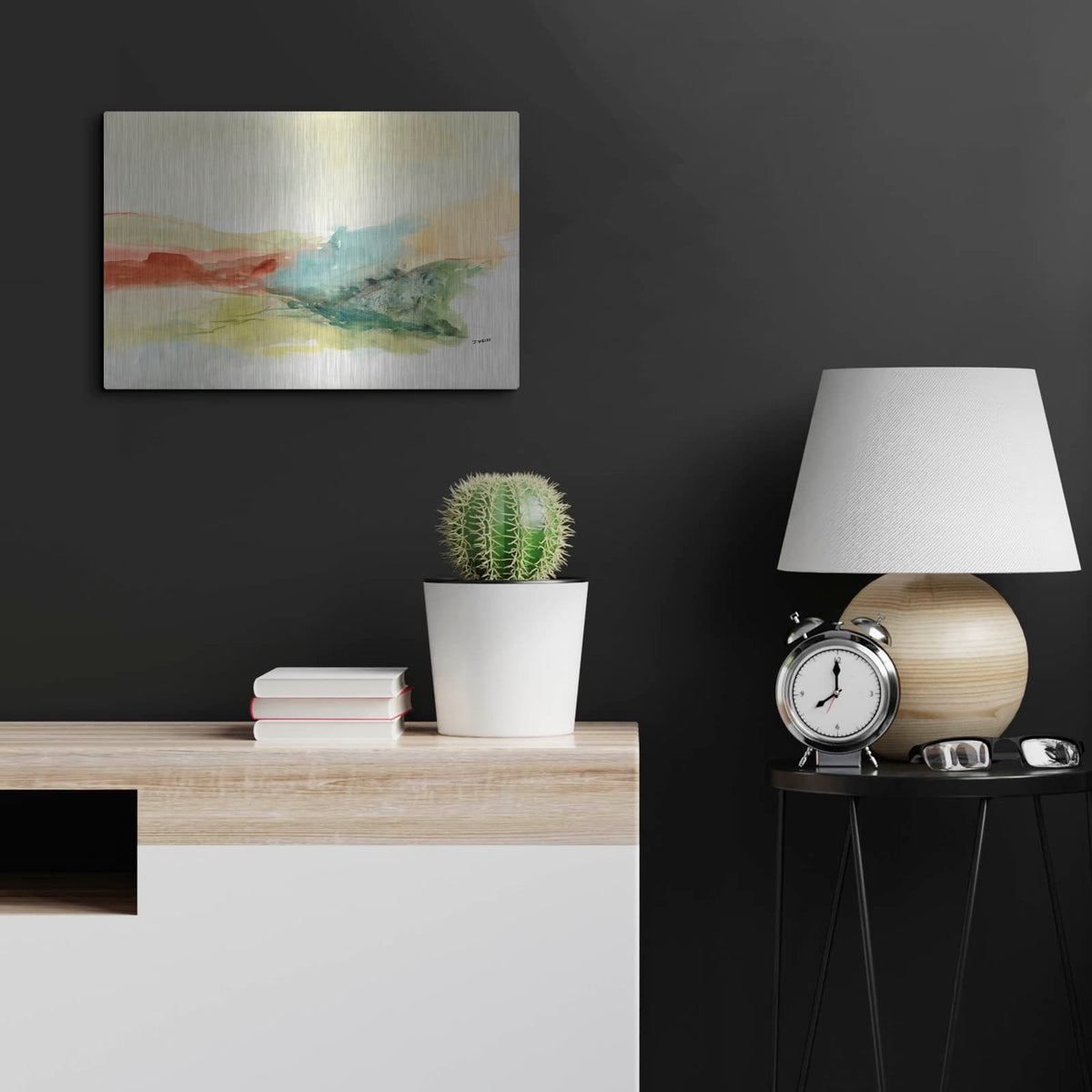 'Land Contours No. 3' by Jan Weiss – Metal Wall Art, 24x16 room view
