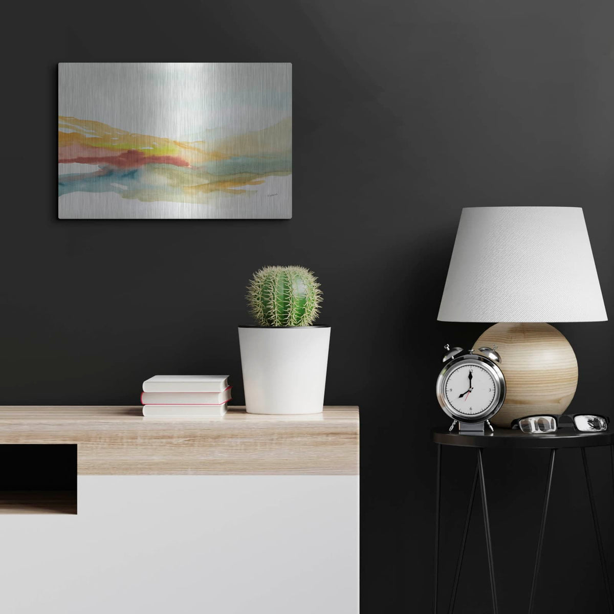'Land Contours No. 4' by Jan Weiss – Metal Wall Art, 24x16 room view