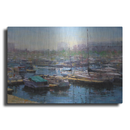 Luxe Metal Art 'Chicago Harbor' by Mark Lague, Metal Wall Art