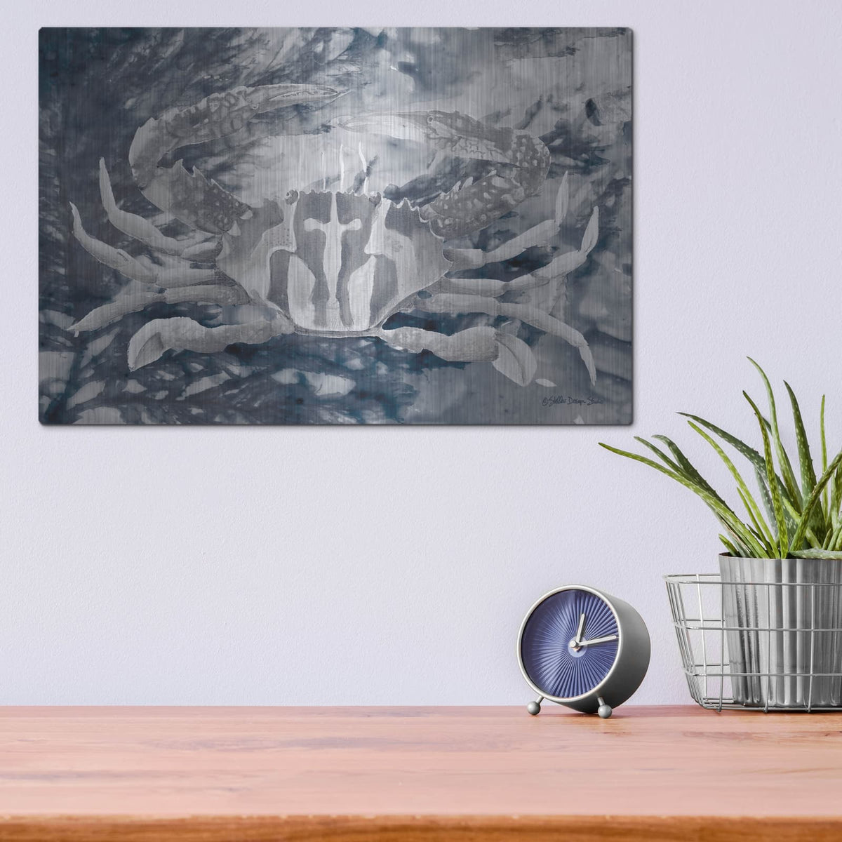 'Ocean Collection 5' by Stellar Design Studio – Metal Wall Art, 16x12 room view