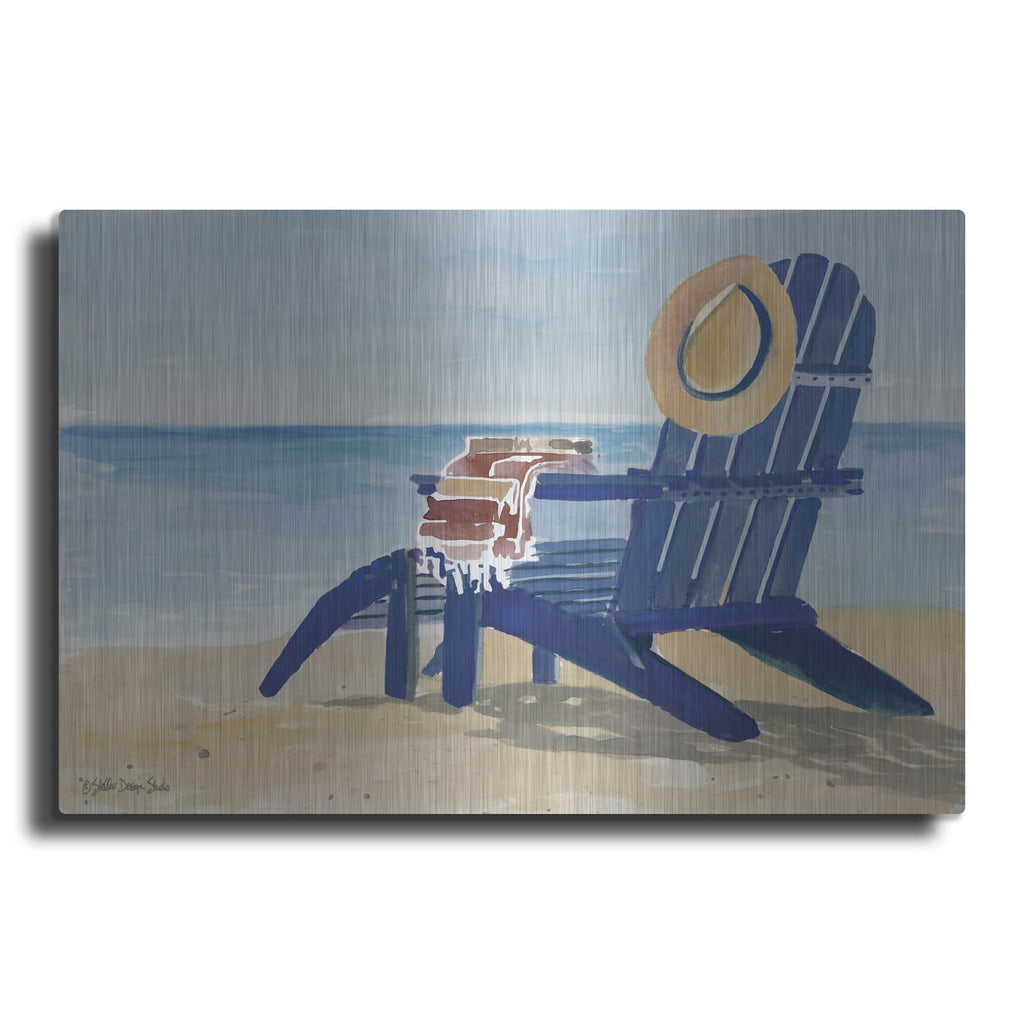 'Beach Chairs 2' by Stellar Design Studio – Metal Wall Art