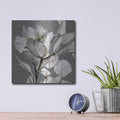 'Floral in Gray 2' by Stellar Design Studio – Metal Wall Art, 12x12 room view