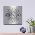 'Mandala on White' by Cindy Jacobs – Metal Wall Art, 12x12 room view