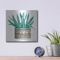 'Mud Cloth Vase V' by Cindy Jacobs – Metal Wall Art, 12x12 room view