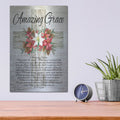 'Amazing Grace Christmas Cross' by Cindy Jacobs – Metal Wall Art, 12x16 room view