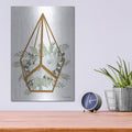 'Gold Geometric Diamond' by Cindy Jacobs – Metal Wall Art, 12x16 room view