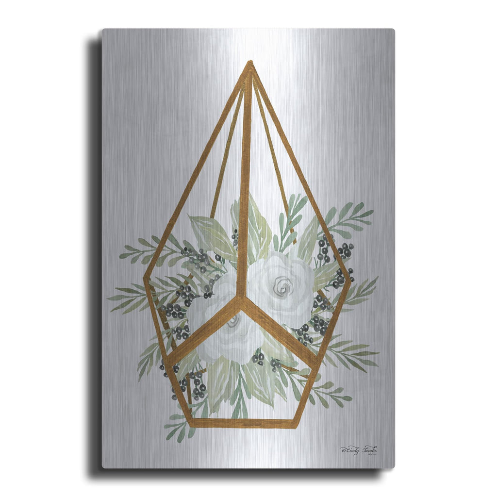 'Gold Geometric Diamond' by Cindy Jacobs – Metal Wall Art
