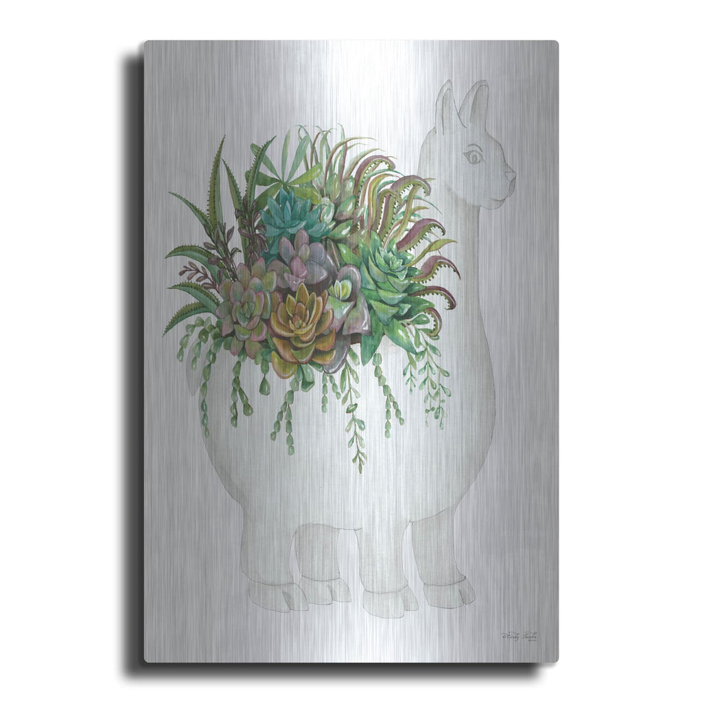 'Proud Llama Pot I' by Cindy Jacobs – Metal Wall Art