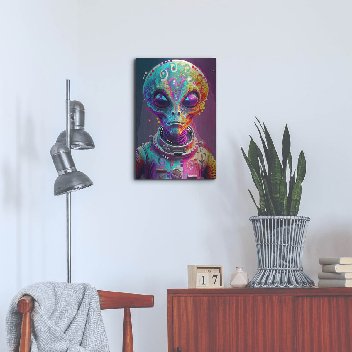 'Alien' by Dean Russo – Metal Wall Art, 16x24 room view