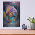 'Angelfish' by Dean Russo – Metal Wall Art, 12x16 room view
