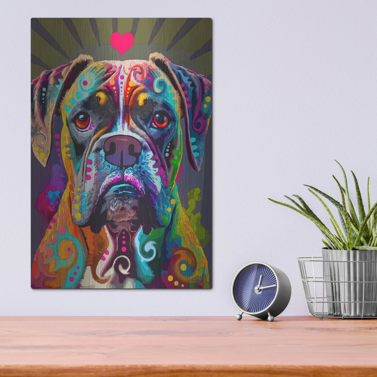 'Boxer' by Dean Russo – Metal Wall Art, 12x16 room view