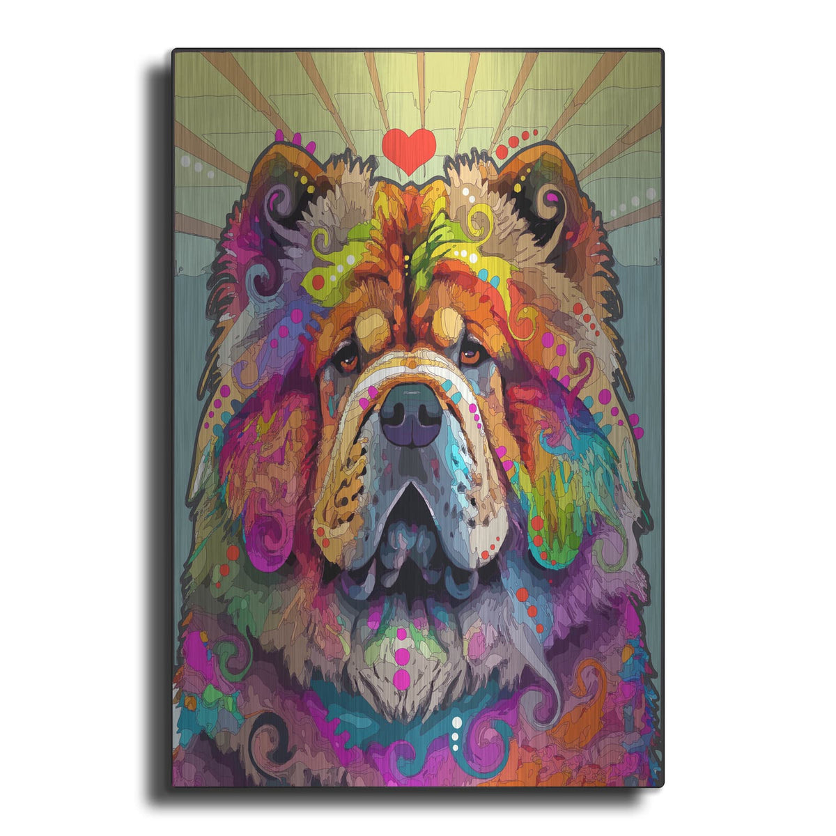'Chow Chow' by Dean Russo – Metal Wall Art