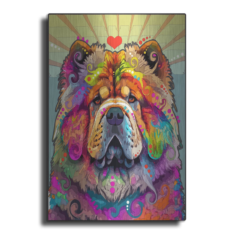 'Chow Chow' by Dean Russo – Metal Wall Art