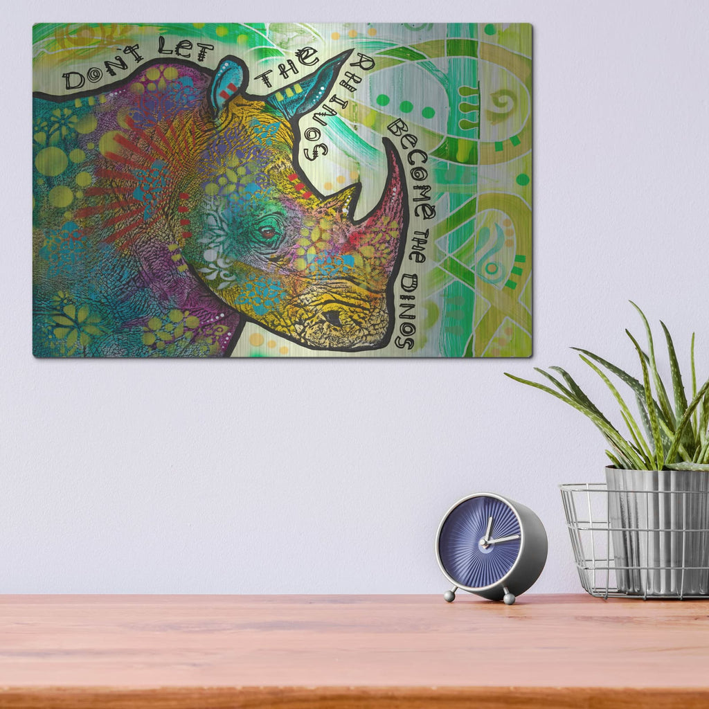 'Conservancy For Rhinos' by Dean Russo – Metal Wall Art, 16x12 room view