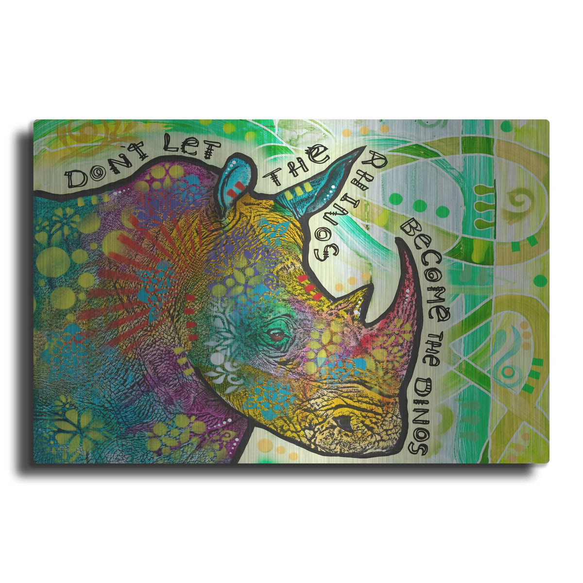'Conservancy For Rhinos' by Dean Russo – Metal Wall Art