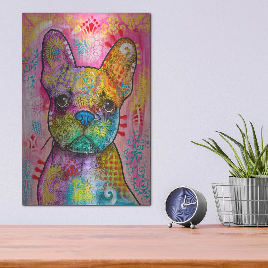 'Frenchie' by Dean Russo – Metal Wall Art, 12x16 room view