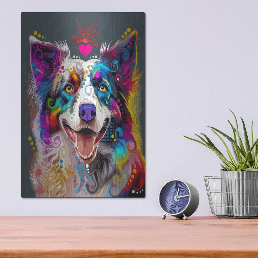 'Happy Border' by Dean Russo – Metal Wall Art, 12x16 room view